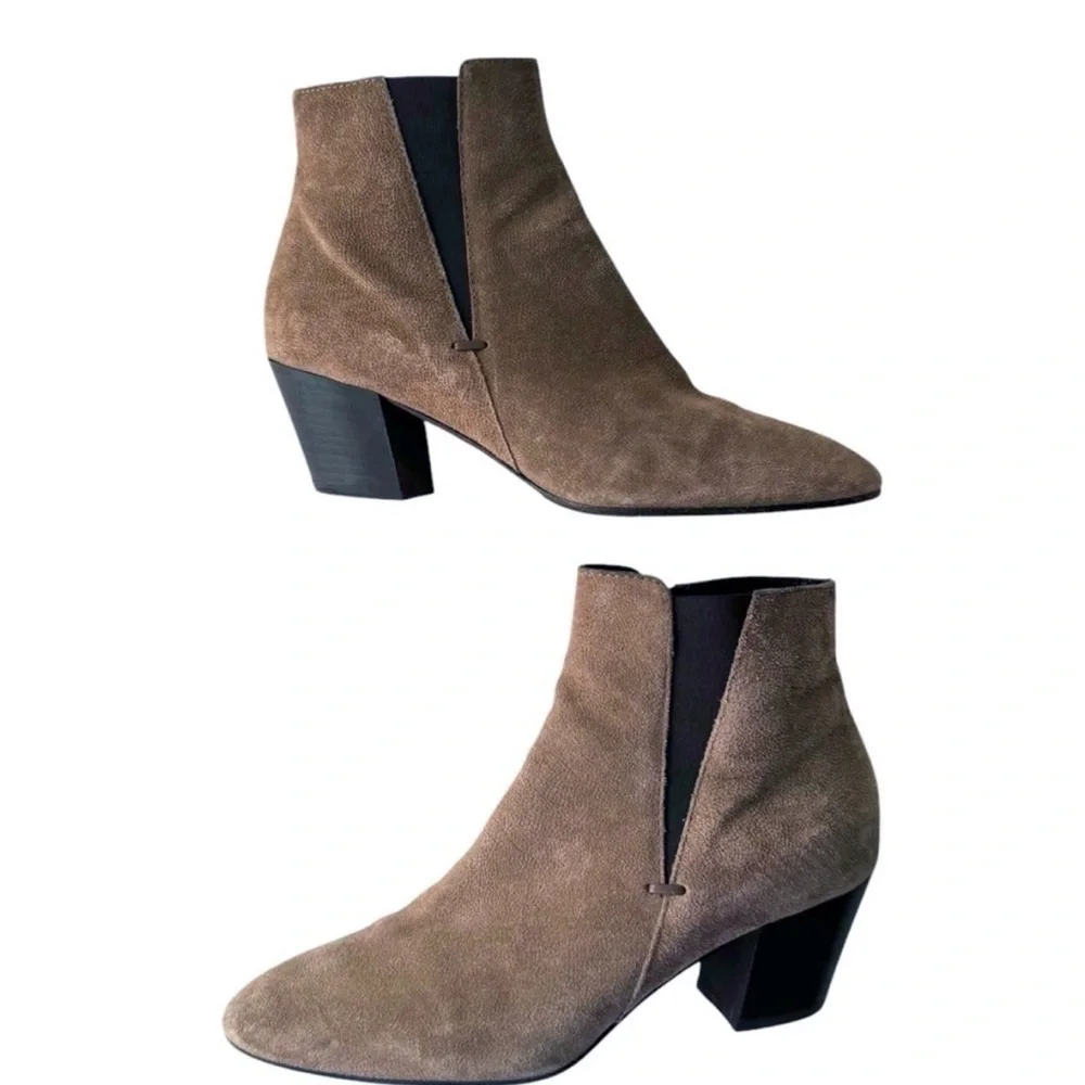 Aquatalia Women's Tan Ankle Booties- Made in Italy. Size 10